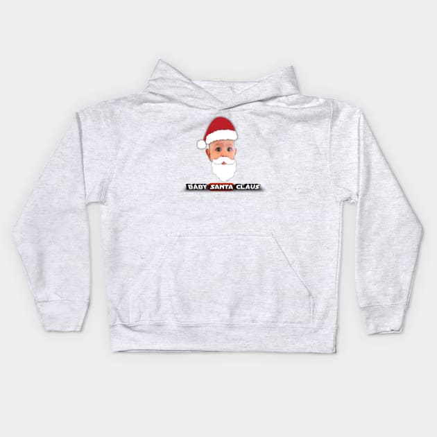 Baby Santa Claus Kids Hoodie by Aassu Anil